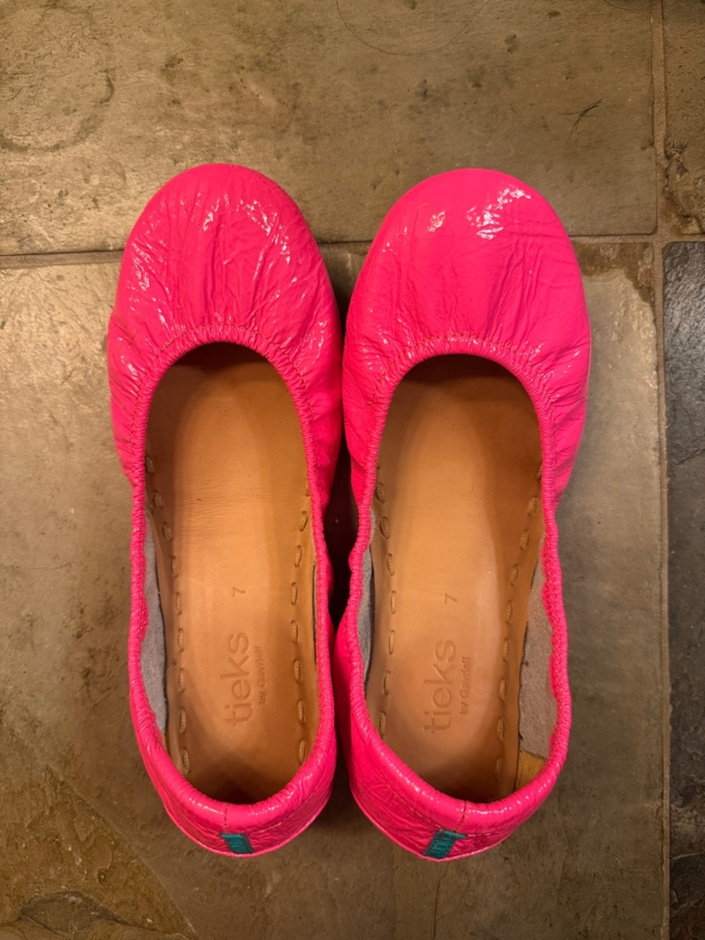Tieks Hot Neon Pink Ballet Flats